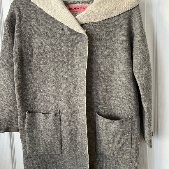 BlankNYC Gray Hooded Cardigan Sweater Coat Pockets - Picture 3 of 8